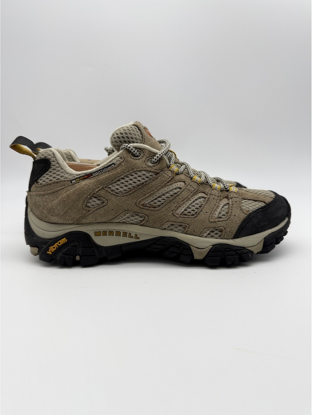 Merrell Moab Ventilator Womens Hiking Shoes Taupe Suede Mesh Vibram Size 8